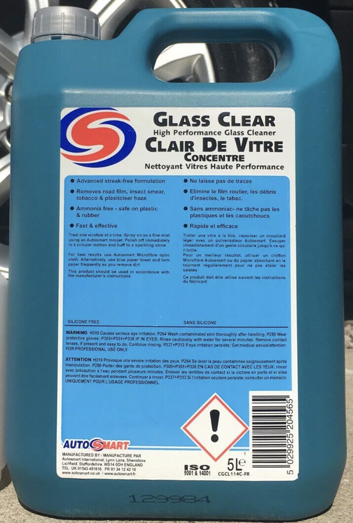 6 x Autosmart Glass Clear Streak Free Cleaner 5 L (FREE DELIVERY)