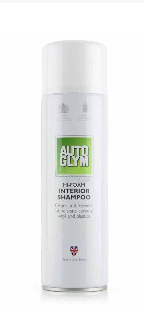 3 Autoglym Hi-Foam Interior Shampoo 450ml Upholstery Clean Fabric Vinyl Plastic