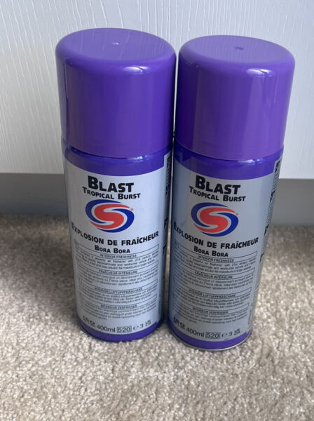 5 x AUTOSMART BLAST TROPICAL BURST FRESHENER 400ML,CAR HOME OFFICE GYM NEW 2023