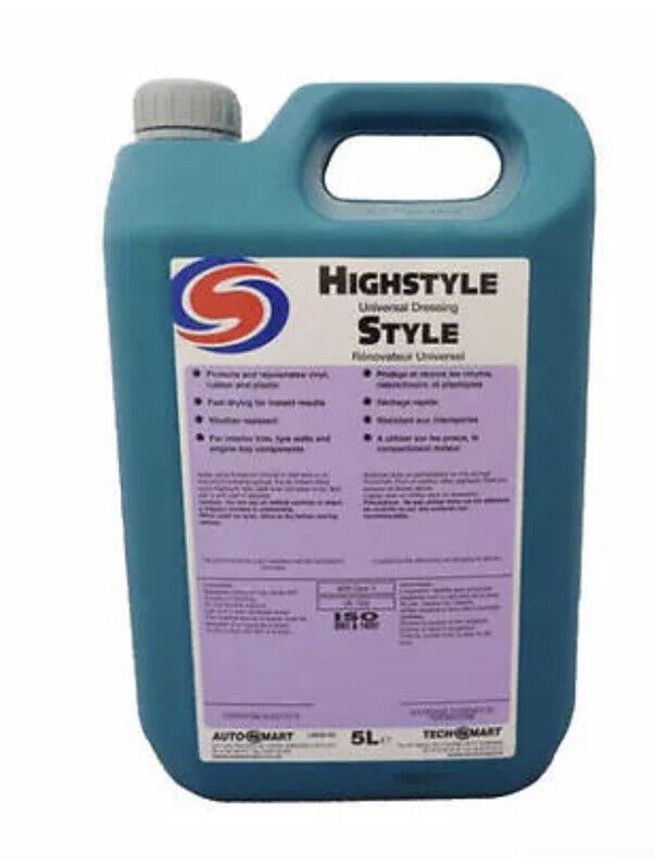 6 x AUTOSMART HIGH STYLE TYRE SHINE SILICONE UNIVERSAL DRESSING 5L FREE DELIVERY