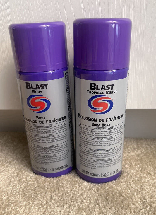 2 X Autosmart Blast air freshener - RUBY & TROPICAL BURST car/home FREE POSTAGE