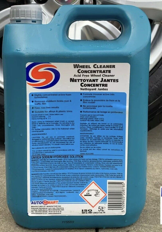 2 x Autosmart Wheel Cleaner Concentrate 5 Litre 5L (Powerful acid-free Foam CAR)