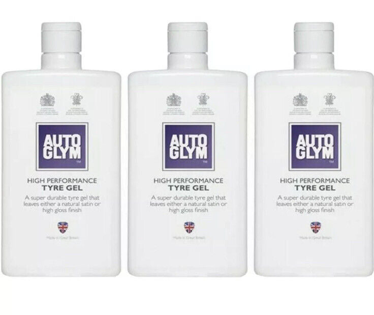 3 x AUTOGLYM HIGH PERFORMANCE TYRE GEL Shine  500ML Free P & P