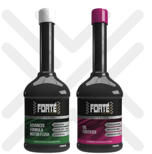 Forte Advanced Formula Motor Flush 400ML + Forte Oil Fortifier 400ML (2 X 400ML)