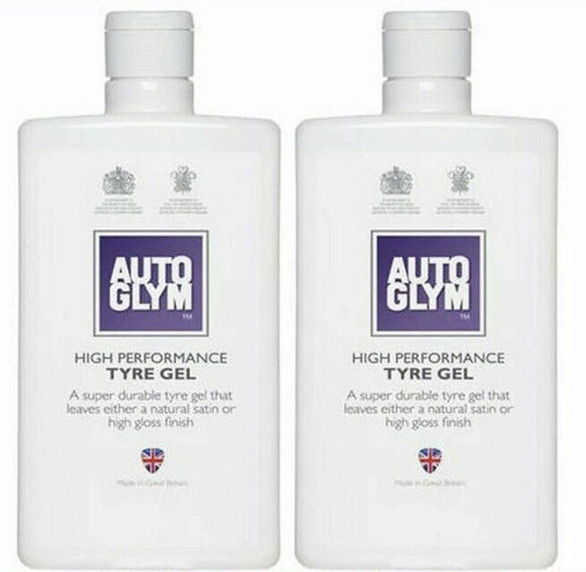 2 x AUTOGLYM HIGH PERFORMANCE TYRE GEL Shine  500ML Free P & P