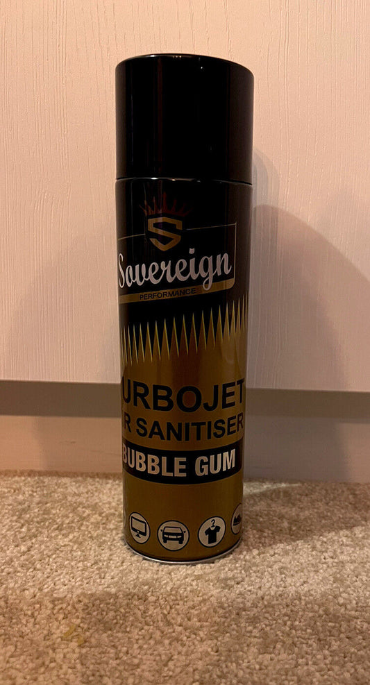 SOVEREIGN BUBBLEGUM TURBOJET AIR SANITISER CAR HOME OFFICE FRESHENER SPRAY P&P