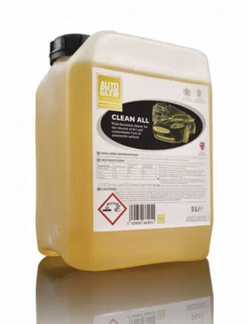 12 x AUTOGLYM CLEAN ALL 5 LITRE -PROFESSIONAL RANGE - TRADE -ALL PURPOSE CLEANER