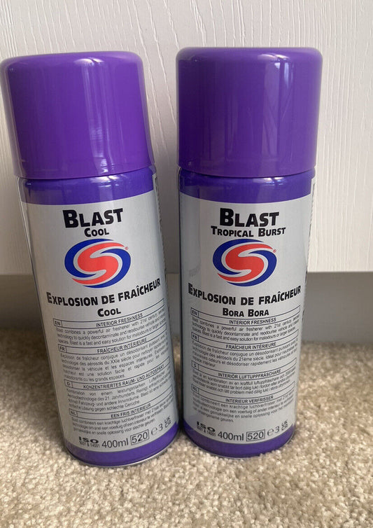 2 X Autosmart Blast air freshener - COOL & TROPICAL BURST car/home FREE POSTAGE