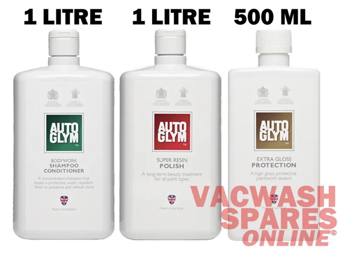 AUTOGLYM SHAMPOO- SUPER RESIN POLISH-EXTRA GLOSS PROTECTION- WASH POLISH PROTECT