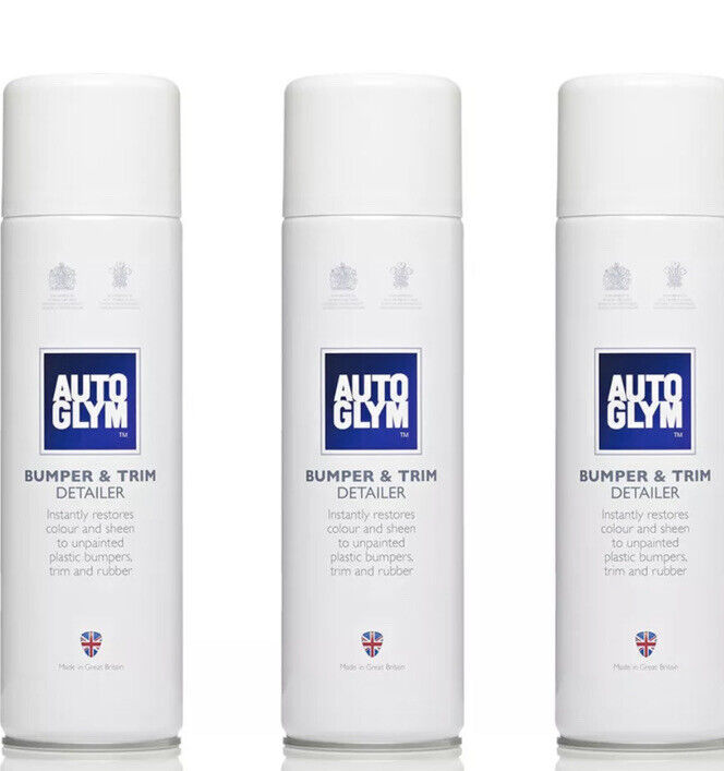 3 x AutoGlym Bumper and Trim Detailer 450ml Bumper Black - Restore Plastic