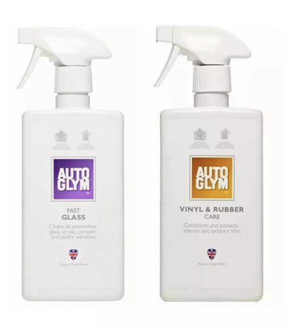 autoglym fast glass 500ML And Vinyl Rubber Care  500ML