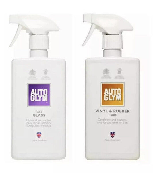 autoglym fast glass 500ML And Vinyl Rubber Care  500ML