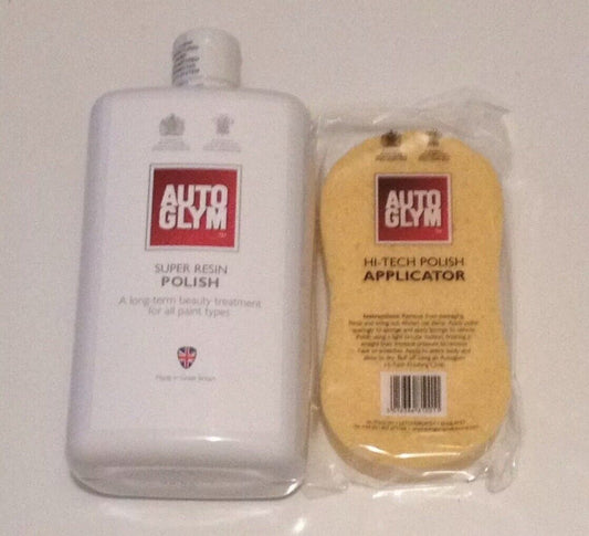 AUTOGLYM SUPER RESIN POLISH 1 LITRE + HI-TECH POLISH APPLICATOR SPONGE