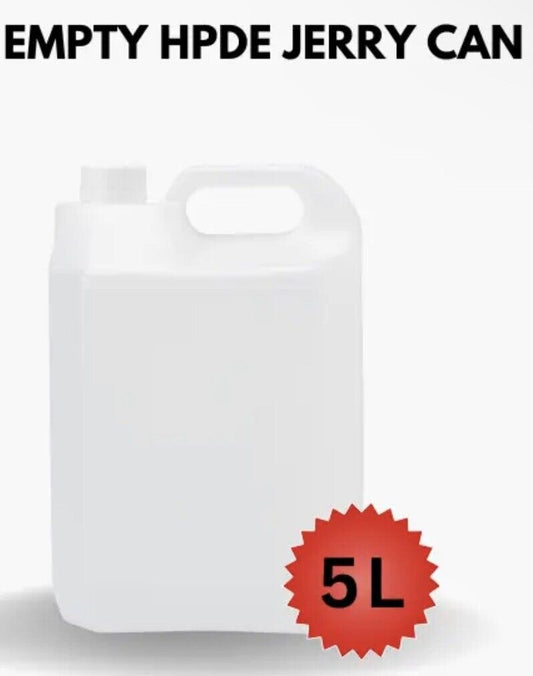 10 x HDPE Empty 5 Litre Jerry Can Container plastic Bottle & tamper evident cap