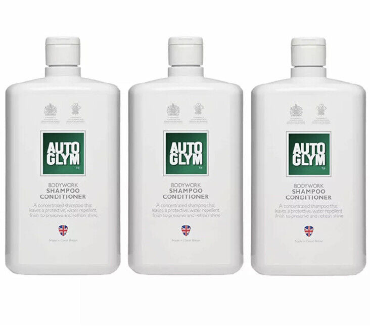 3 x Autoglym Bodywork Shampoo & Conditioner 1L Complete with Free Delivery