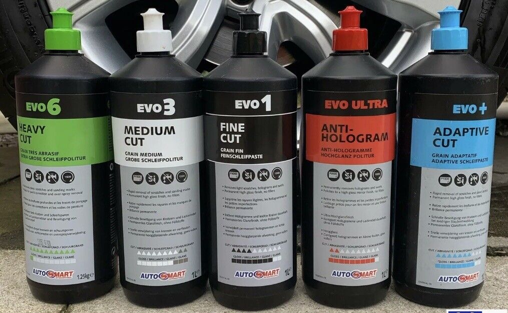 5 x Autosmart EVO 1 3 6 + Ultra Compounds (car scratch removal & polish ASSORTED