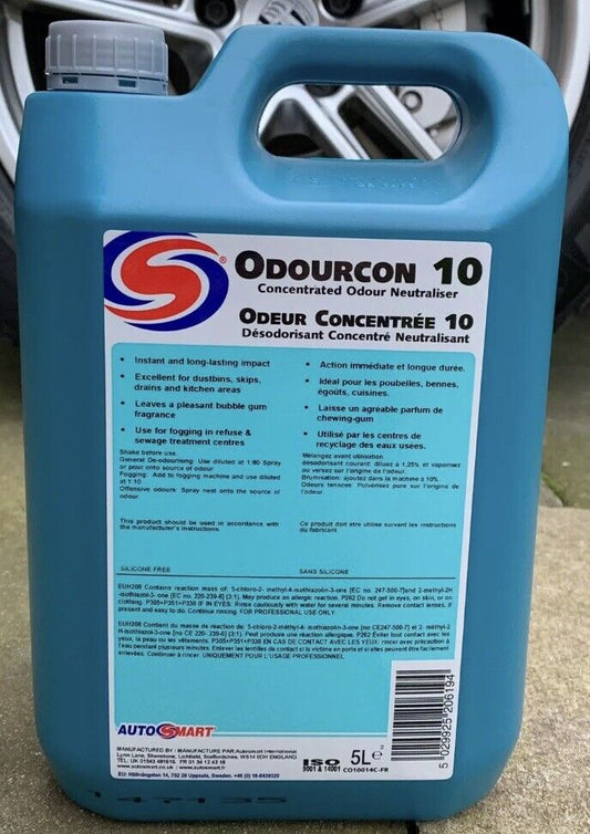 3 x Autosmart Odourcon 10 *BubbleGum* Concentrated Liquid Car Freshener ODOUR 5L