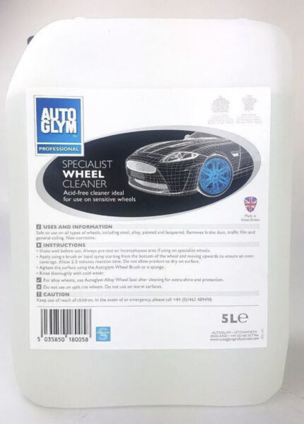 3 x AUTOGLYM ACID FREE SPECIALIST WHEEL CLEANER 5 LITRE