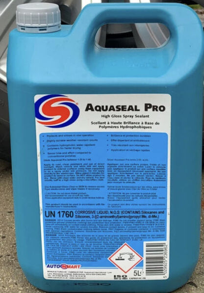 AUTOSMART AQUASEAL PRO 5 LITRE, SPRAY SEALANT & SHINE. DRYING AID & Spray Bottle