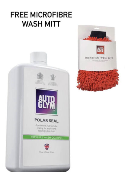 AutoGlym Polar Seal 1 Litre Car Paint Sealer Protective Gloss Coat + Wash Mitt