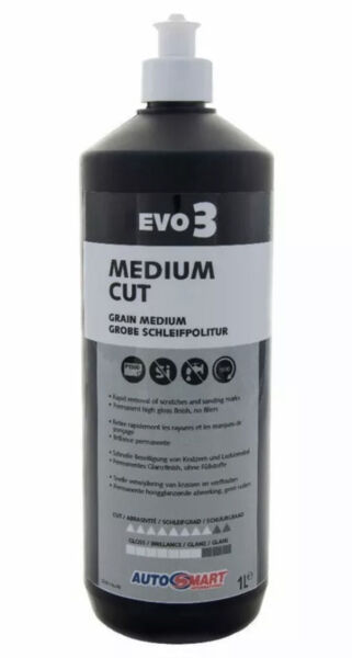 AUTOSMART EVO 3 COMPOUND HIGH GLOSS POLISH LOW DUST 1L FREE DELIVERY