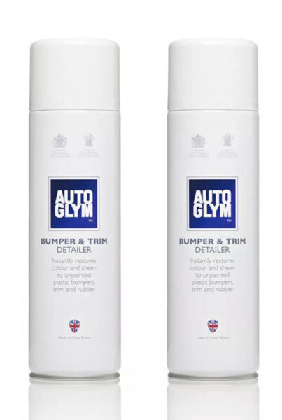 2x AutoGlym Bumper and Trim Detailer 450ml Bumper Black - Restore Plastic