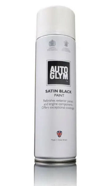3 x AUTOGLYM SATIN BLACK SPRAY PAINT - GREAT ON EXTERIOR PANELS AND ENGINE PARTS