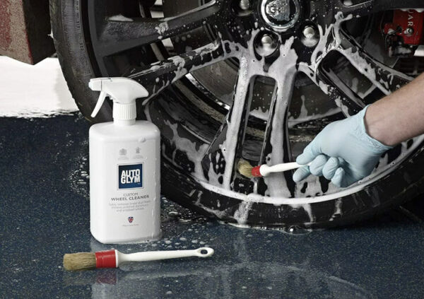 1L Autoglym Custom Wheel Cleaner Complete Kit + 2 Wheel Brushes Detailing Kit