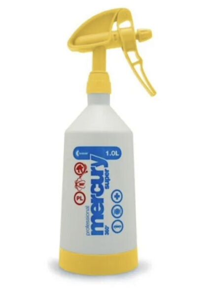 Kwazar Mercury Pro+ 1 litre Double Action & 360 Trigger Spray - YELLOW