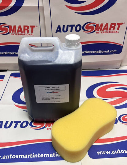 AUTOSMART PRO SMART WHEELS 5L Acid Free Cleaner, FREE SPONGE & SPRAY BOTTLE