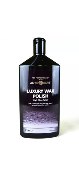 AUTOSMART LUXURY WAX POLISH 500ML - POLISHING SPONGE- MICROFIBRE CLOTH FREE DEL