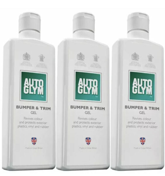 3 X AUTOGLYM BUMPER AND TRIM GEL BUMPER CARE 325ML Free P & P