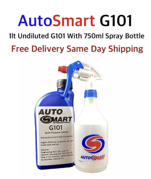 1L Autosmart G101 Multi Purpose Cleaner, Autosmart Chemical Safe Spray Bottle.