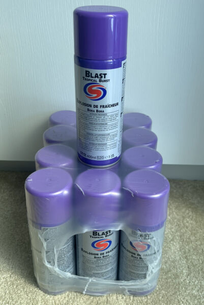 12 x AUTOSMART BLAST TROPICAL BURST FRESHENER  400ML,CAR HOME OFFICE NEW 2023