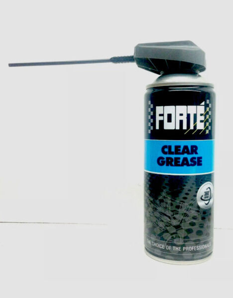 New Forte Clear Grease 400ml Spray Can Lubricant Locks Hinges Catches Pivots Etc