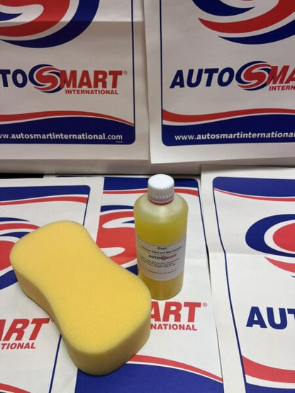 AutoSmart Car Cleaning Duet Shampoo Wash & Wax Safe 500 ML Free Sponge