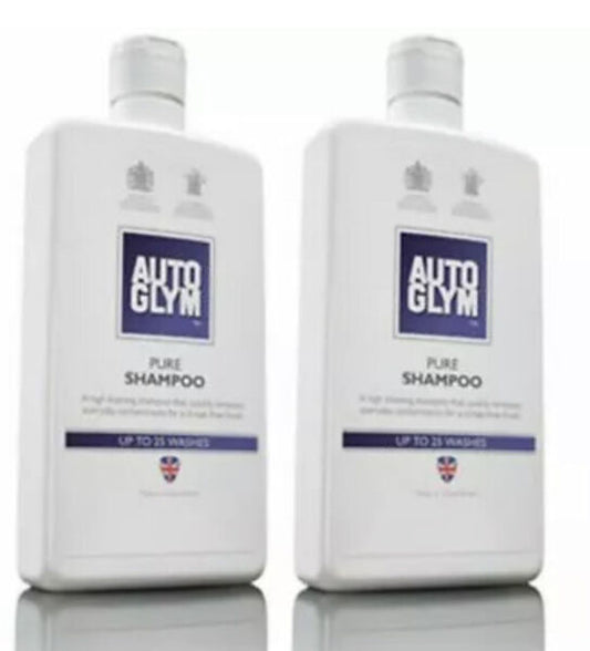 2 x Autoglym Pure Shampoo Car Wash Cleaning Bodywork Gloss Valeting Finish 500ml