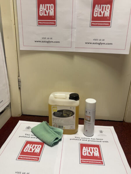 AUTOGLYM CLEAN ALL 5 LITRE - TRADE - & Hyper Air Freshner & Microfibre Cloth