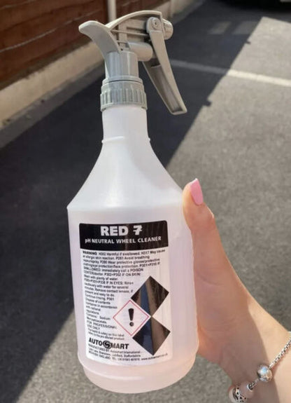 Autosmart RED 7 PH NEUTRAL WHEEL CLEANER - IRON FALLOUT REMOVER - 600ml SPRAY