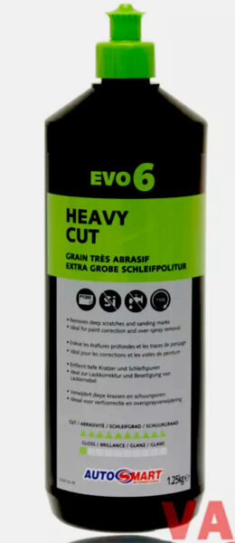 AUTOSMART EVO 6 - HEAVY DUTY CUTTING COMPOUND -REMOVES SANDING MARKS & OVERSPRAY