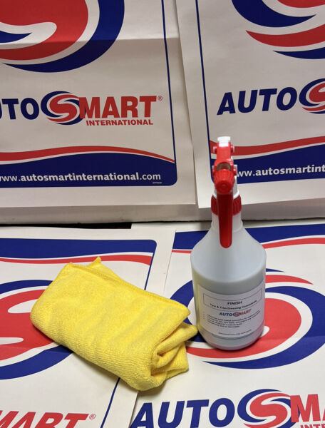 Autosmart Finish Interior Trim Tyre & Engine Dressing 600ml Spray Bottle & Cloth